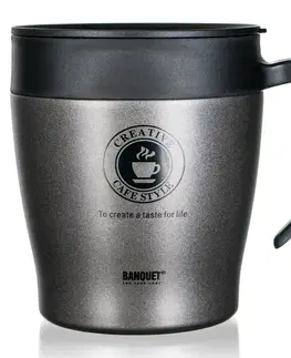 Banquet Termohrnek cestovní TAZZA 330 ml, antracit