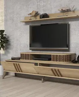 TV stěna / Sestava pod TV Eylül - Oak