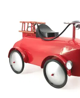 Estila Designová červená retro dekorace Coche ve tvaru hasičského auta 72 cm