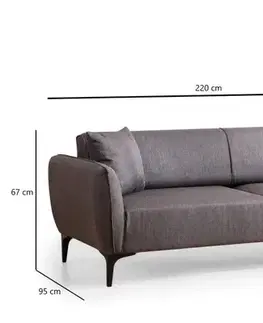 Trojmístná pohovka Belissimo - Dark Grey