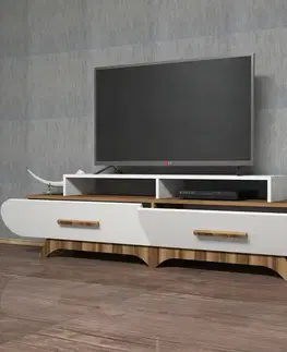 Televizní stolek Flora White and Walnut