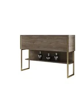 Komoda Luxe Walnut and Gold