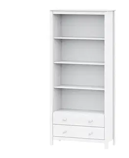 Knihovna 2 zásuvky TORINO bílá