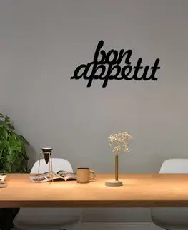 Dekorativní kovový doplněk na zeď Bon Appetit 1 - Black