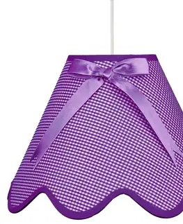 Fialová závěsná stropní lampa Lola e27
