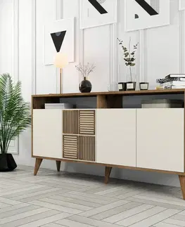 Skříňka Milan Walnut and Cream