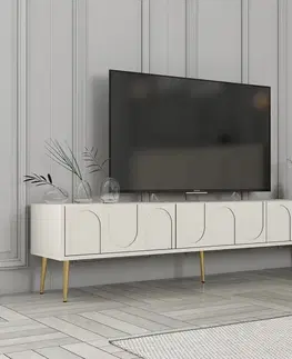 TV stolek Lyon 43 - Cream, Gold