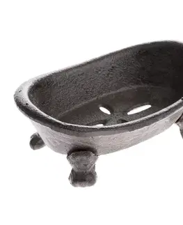 Litinová mýdlenka Bath hnědá, 14 x 9 x 10,5 cm