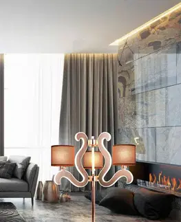 Stolní lampa s 3 LED světelnými rameny, měděná, Ambrosia