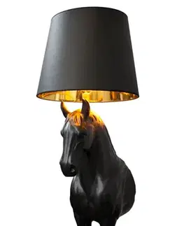 Estila Extravagantní stylová stojací lampa Black Beauty černá 130cm