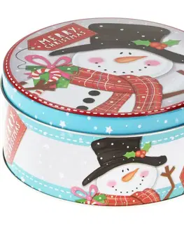 Sada 3 vánočních plechových dóz Santa's Friends