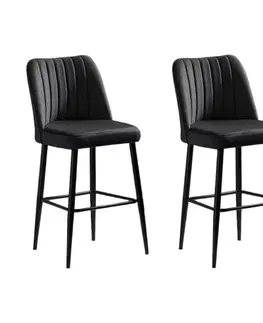 Sada barových židlí Vento Anthracite and Black, 2 ks, 2 ks