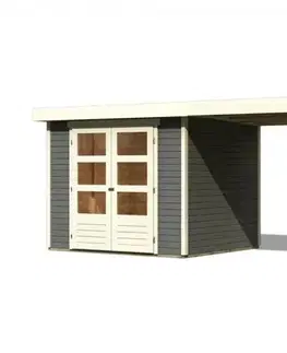 Dřevěný zahradní domek ASKOLA 3 s přístavkem 240 Lanitplast