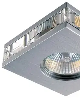 Stropní svítidlo hliníkové saténové čtvercové MR16 50W SA-06