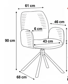 Sada jídelních židlí DCH-D1330 BK2, 2 ks