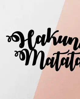 Dekorativní kovový doplněk na zeď Hakuna Matata
