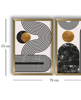 Dekorativní rámovaný obraz z MDF (2 kusy) 2P3853NISCT-015