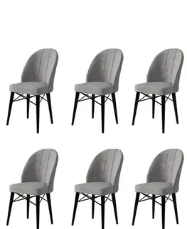 Sada židlí (6 kusů) Ritim - Grey, Black