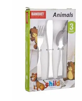 Banquet Sada dětských příborů ANIMALS, 3 ks
