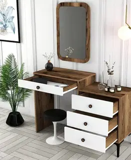 Toaletní stolek Lizbon 544 - Walnut, White