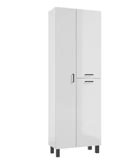 ArtDef Vysoká skříňka do koupelny NOVELTY White C60
