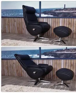 Otočné křeslo s podnožkou HWC-K98