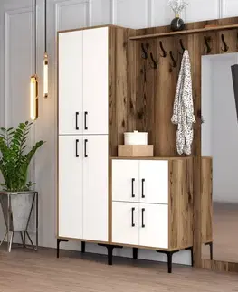 Předsíňová stěna Berlin ABC - Walnut, White
