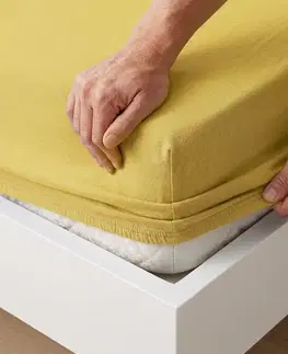 4Home Jersey prostěradlo IDEAL žlutá, 160 x 200 cm, 160 x 200 cm