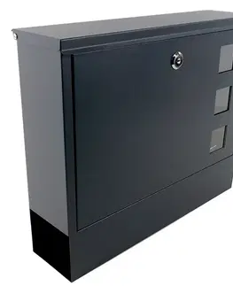 PROHOME - Schránka poštovní 36x9x30cm Otis černá