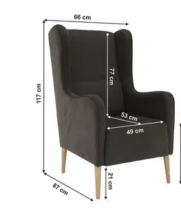 Křeslo ušák BREDLY Tempo Kondela