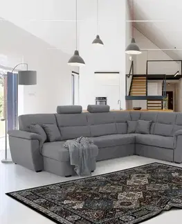 Sedací souprava rozkládací BORN U šedá Tempo Kondela