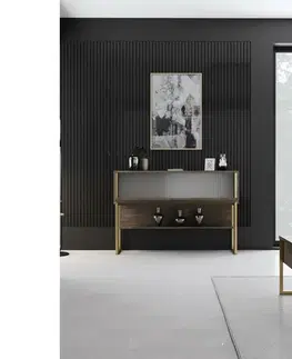 Komoda Luxe Walnut and Gold