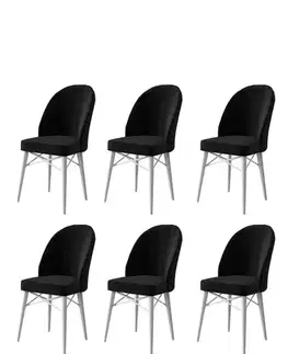 Sada židlí (6 kusů) Ritim - Black, White