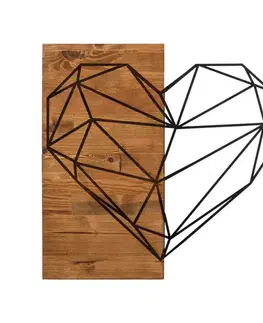 Dekorativní dřevěný doplněk na zeď Heart
