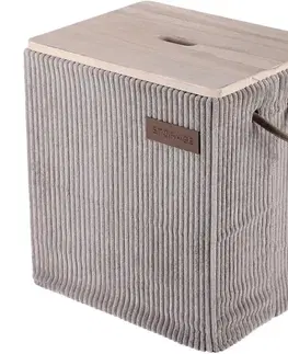 Autronic Sada 5 látkových úložných boxů, šedá