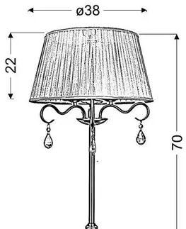 Kancelářská stolní lampa Fiesta E14 Patina