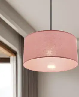Závěsná lampa SHANTI černá 1x40 E27 stínidlo vřes