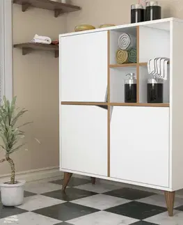 Víceúčelová skříňka Pulse - White, Walnut