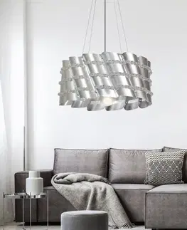 Závěsná lampa s kovovým stínidlem a korálky 60W Smile