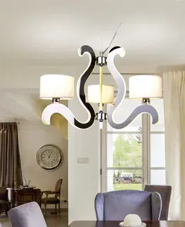 Závěsná lampa chrom 3xE14 + LED Ambrosia