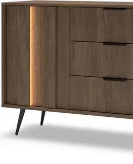ArtLas Komoda MAARO 153/2D3S s LED osvětlením