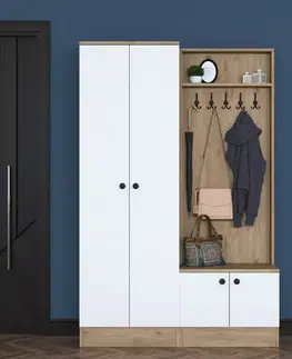 Předsíňová sestava Pone White and Walnut I