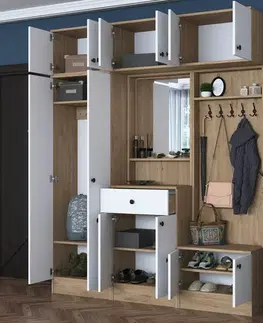 Předsíňová sestava Ewa White and Walnut