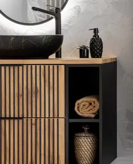 ArtCom Regál do koupelny XILO Black 81-01