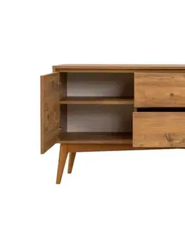 Set s rozkládacím stolem, židlemi a konzolou (6 kusů) Vina 01 0900 - Atlantic Pine, Stone