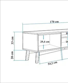 TV stolek Vina - Walnut