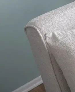 Dvoumístná rozkládací pohovka Folde 2-Seater - Teddy Fabric - White