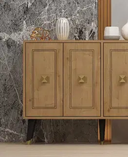Konzolový stolek Hartın - Sapphire Oak, Gold