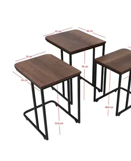 Odkládací stolek Ce Metal Zigon, 3 ks