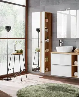 ArtCom Vysoká skříňka do koupelny CAPRI White 800